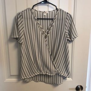 Black and white blouse